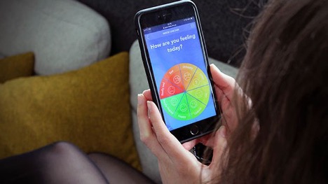 Woman looking for best mental health apps